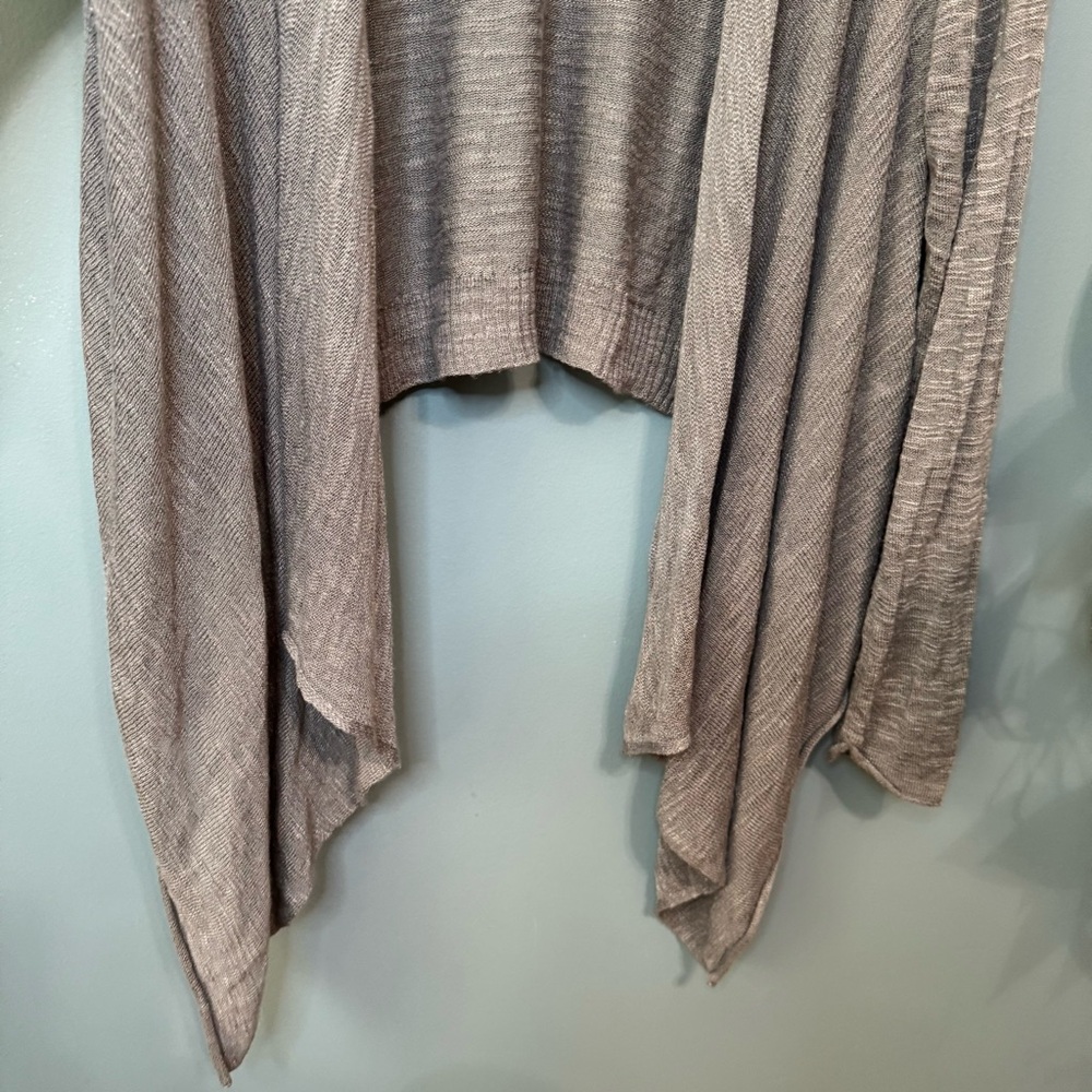 Torrid Slub Cardigan Drape Front Sweater in Gray. Size 1 (1X or 14/16) - Picture 8 of 14